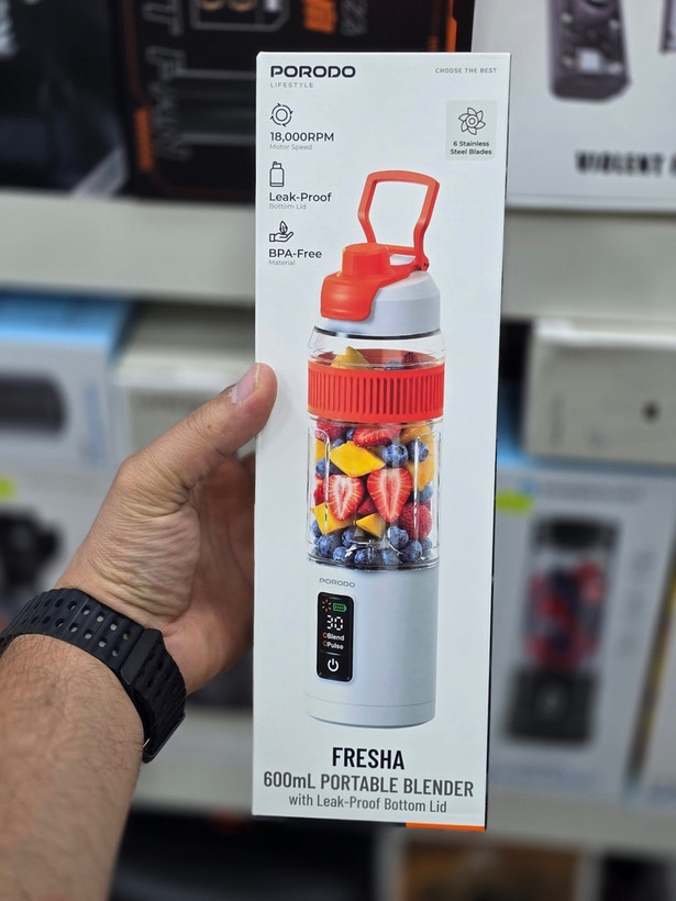 شیکر و اسموتیساز شارژی مدل Fresha برند Porodo