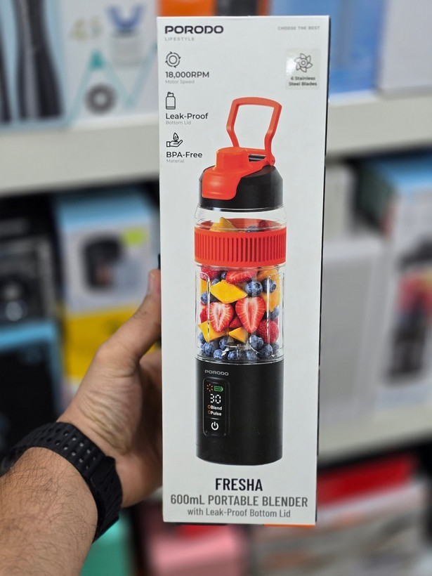 شیکر و اسموتیساز شارژی مدل Fresha برند Porodo