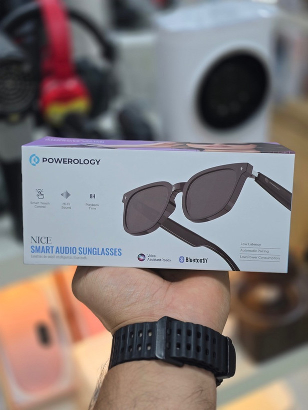 عینک آفتابی هوشمند صورتی NICE برند پاورولوژی (Powerology) مدل PWHY1009