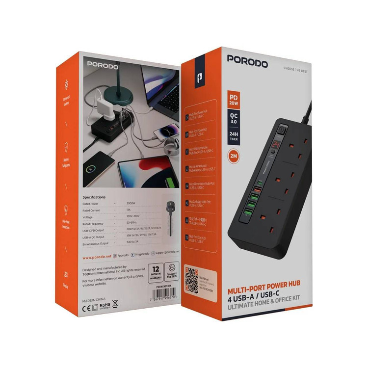 هاب شارژ هوشمند Porodo مدل PD-FWCH013