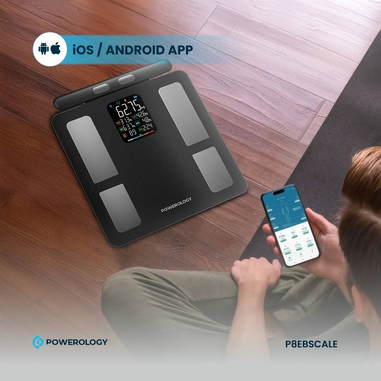 ZRT-004۴ترازو هوشمند پاوِرولوژی (Powerology Smart Scale) مدل P8EBSCALE